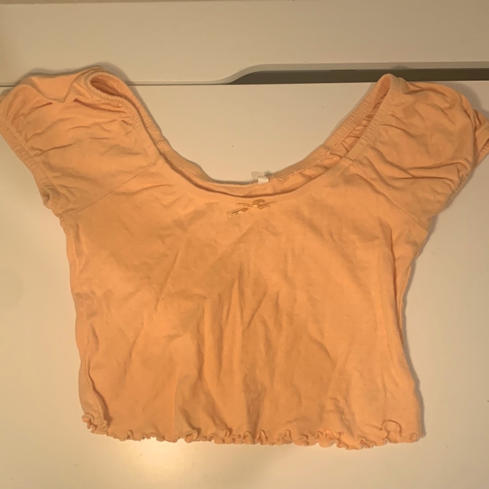 Me to We PacSun Orange Crop Top